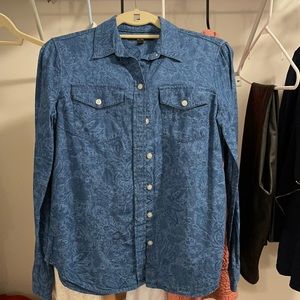 Banana Republic Denim Button-down Shirt, SMALL